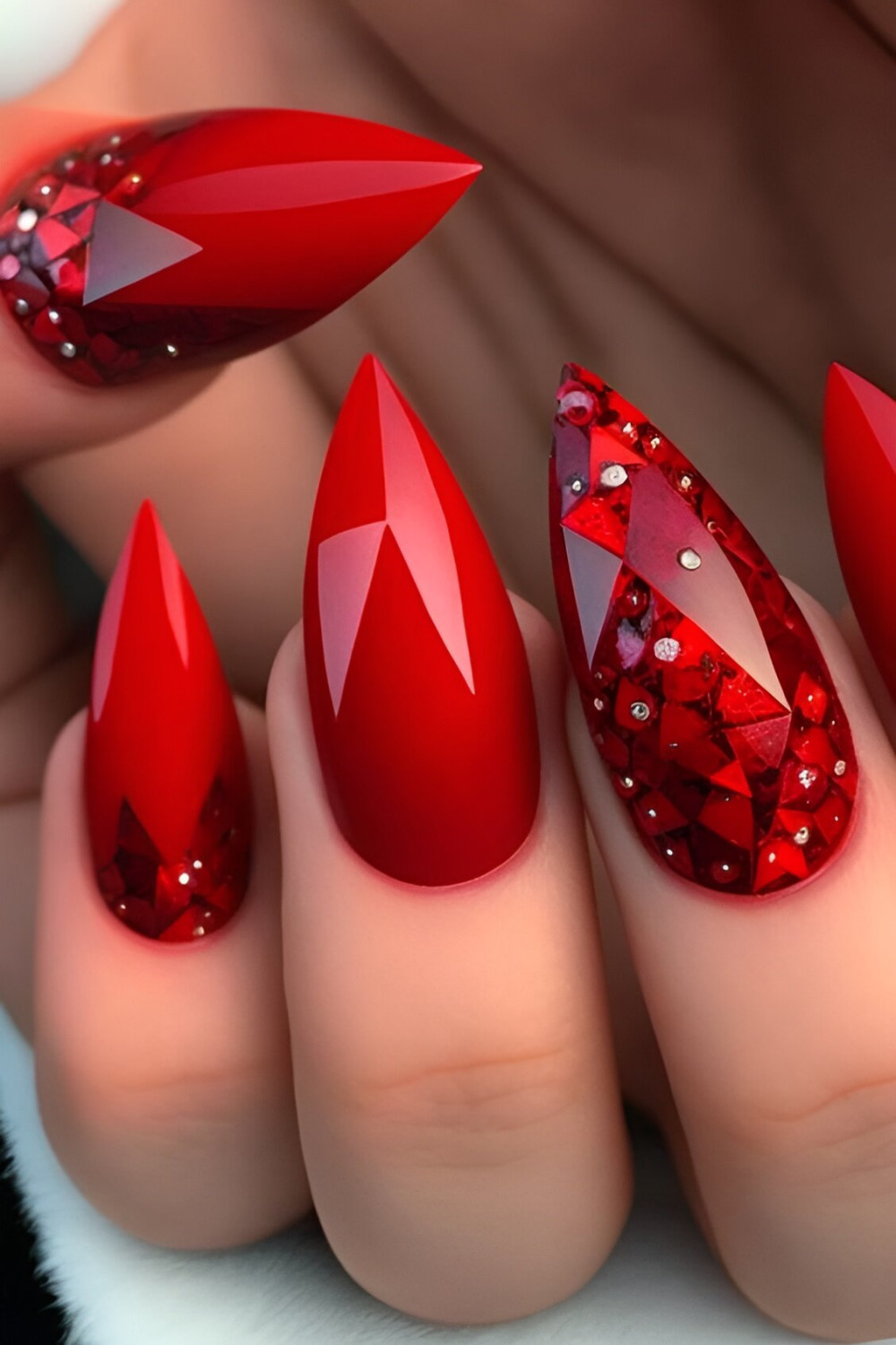 30 ideas inolvidables de manicura roja para arrasar tu 2023 - 201