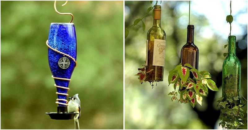 16 Clever Ideas Using Wine Bottles For Your Garden