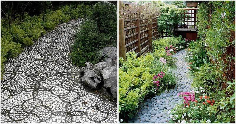29 Adorable Pebble Garden Paths