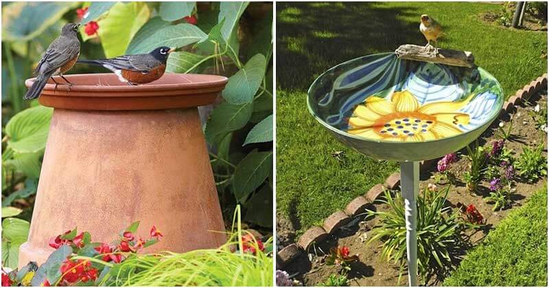 21 Creative And Interesting DIY Bird bath Projects To Add Your Garden