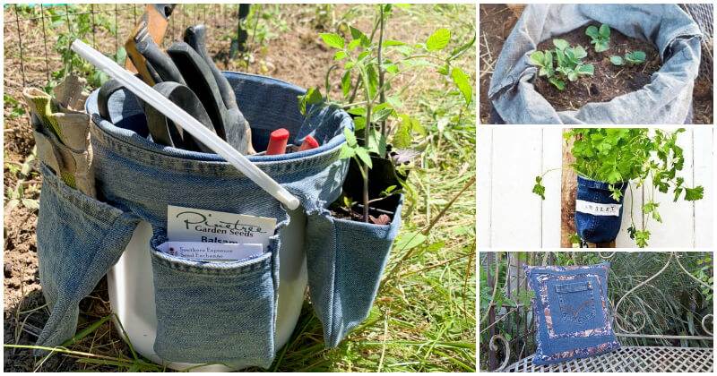 17 Amazing DIY Reuse Old Jeans Projects In The Garden
