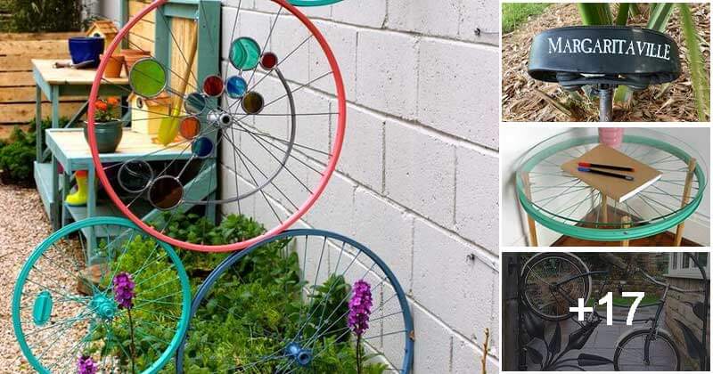 21 Old Bike Items Transformed Into Fun Things To Your Home And Garden