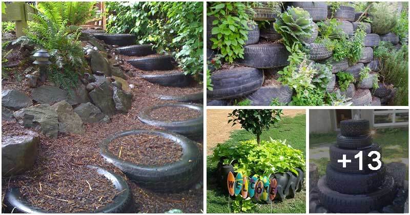 17 Tire Garden Ideas For Your Landscaping