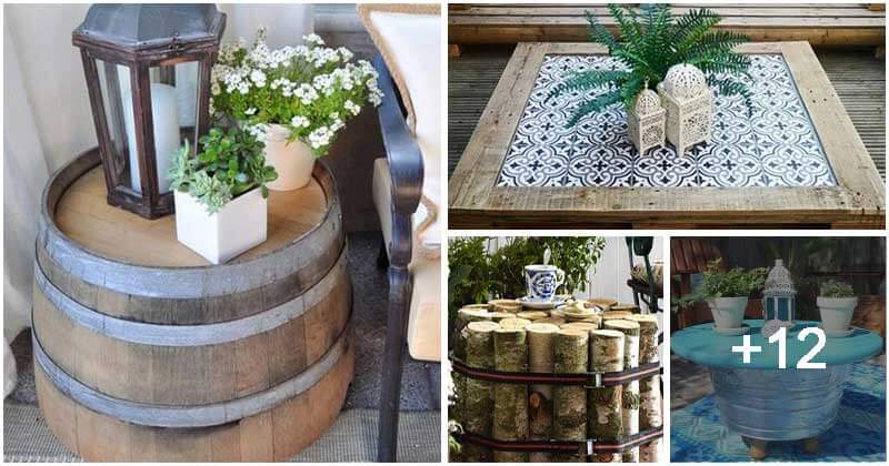 Easy-to-make Garden Table Ideas For Your Living Outdoor Space