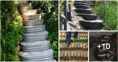 Garden Stair Ideas Made Out Of Unusual Items