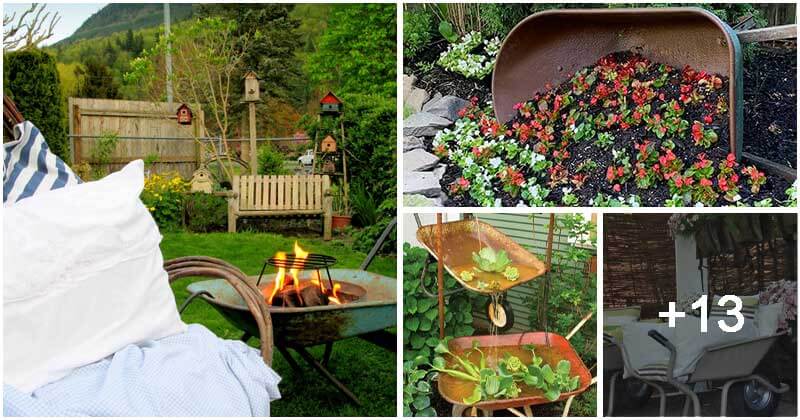 17 Amazing Old Wheelbarrow Projects For Your Garden