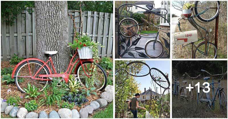 18 DIY Bicycle Ideas For Your Garden