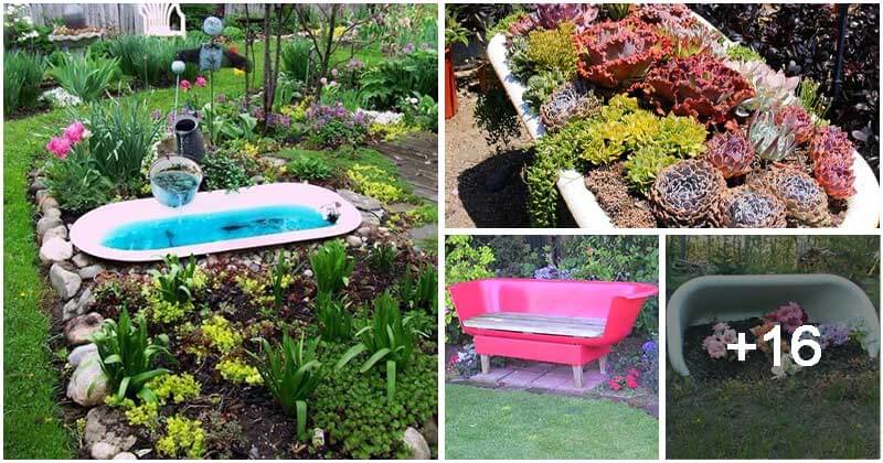 20 Upcycled Bathtub Garden Projects