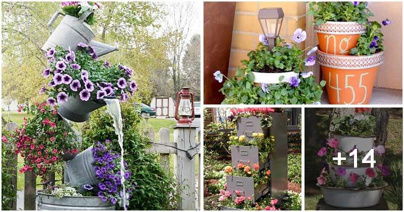 Diy Flower Towers You Can Make Easily At Home