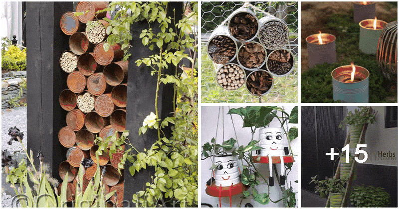 20 Easy And Cheap Can Projects To Make For Your Garden
