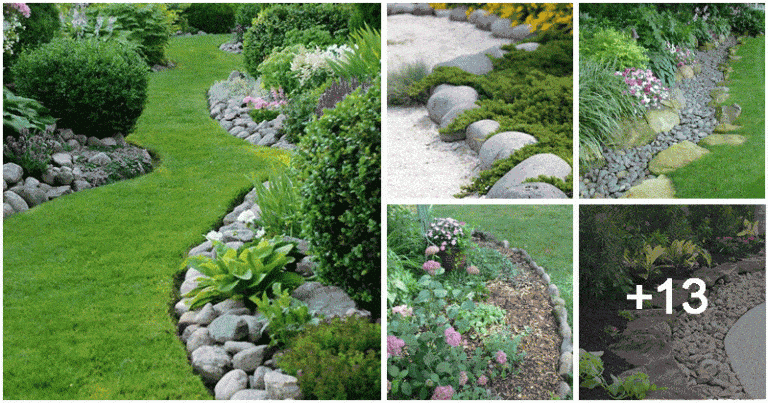 19 Stone Garden Edging Ideas