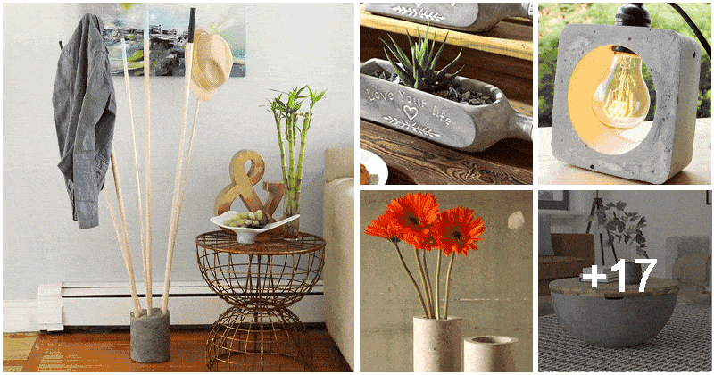 22 Easy DIY Cement Home Decor Projects