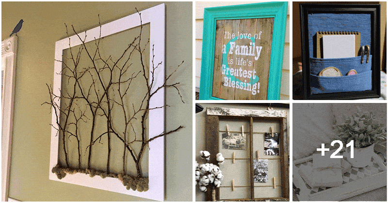 26 Creative DIY Ideas Using Old Picture Frames