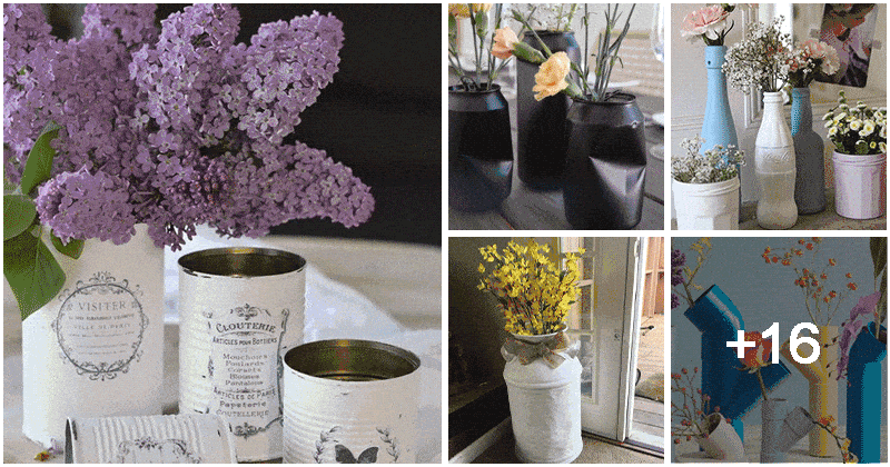 21 Recycled DIY Flower Vase Ideas