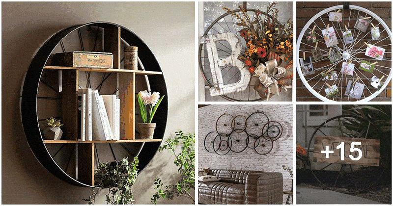 20 Clever DIY Bicycle Wheel Home Decor Ideas
