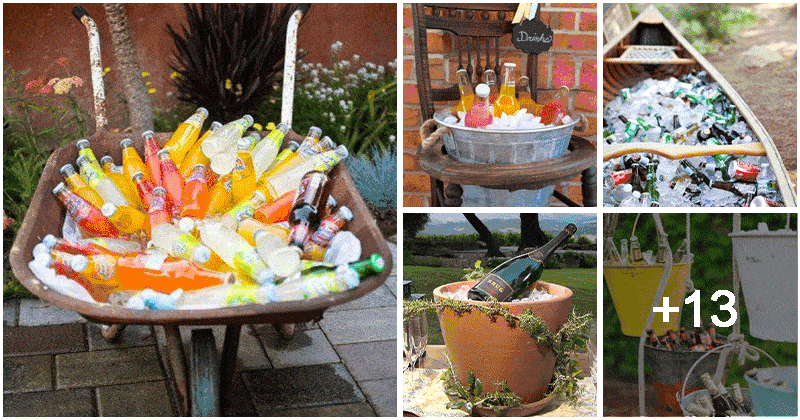 18 Creative And Unique Ice Bucket Ideas For Outdoor Parties