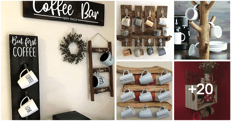 25 DIY Coffee Mug Display Ideas