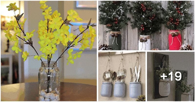 23 Easy-to-make Mason Jar Ideas to Decorate Your Home