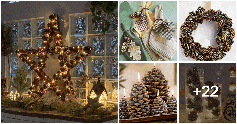27 Lovely Pine Cones Crafts for Decorating Your Home