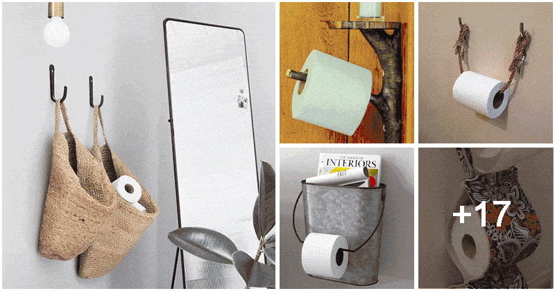 22 DIY Toilet Paper Holder Ideas
