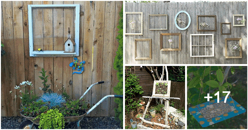 20 Recycled Frame Craft Ideas for Garden and Backyard
