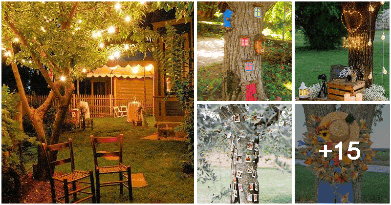 20 Cool Ideas To Decorate A Tree In The Garden
