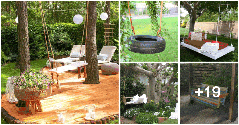 24 Inspiring Outdoor Hanging Swing Ideas