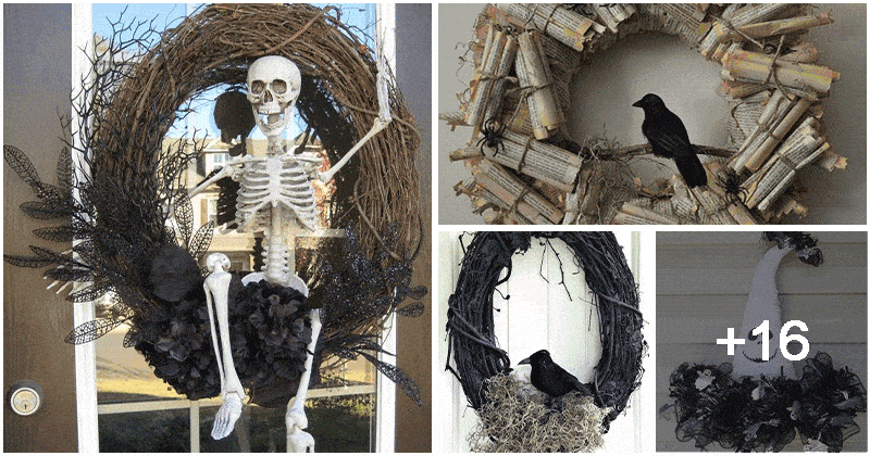 20 DIY Halloween Wreath Ideas