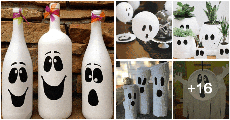 21 DIY Cute Halloween Ghost Crafts