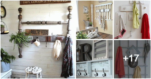 22 Upcycled Coat Rack Ideas   A 54 530x278 