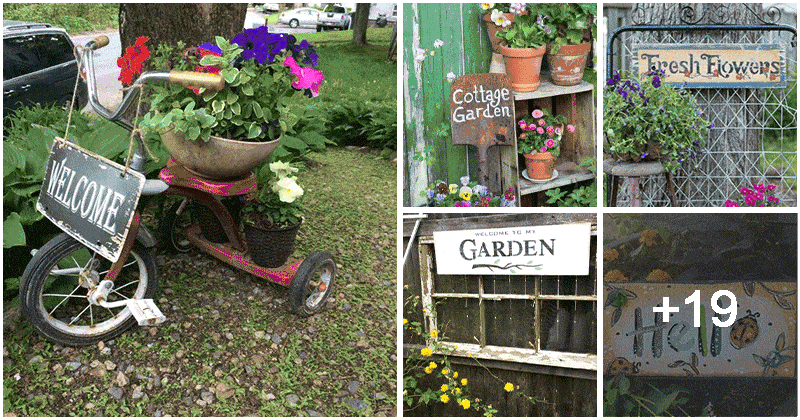 24 Fun and Creative Handmade Garden Sign Ideas