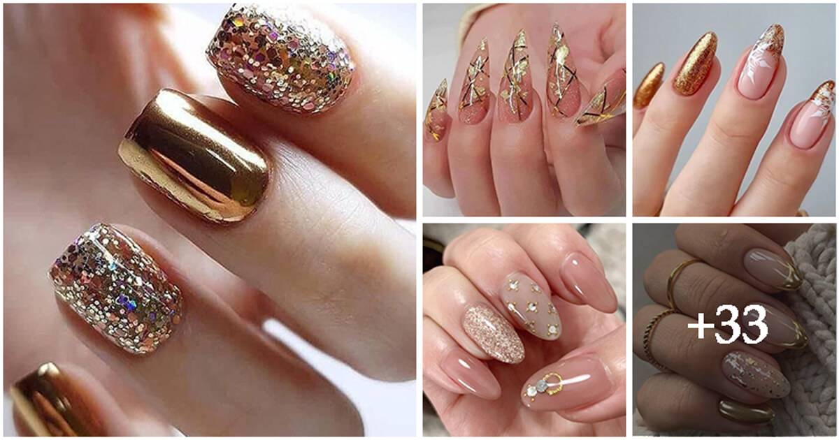 38 Photos Luxurious Gold Nail Ideas To Match Your Style