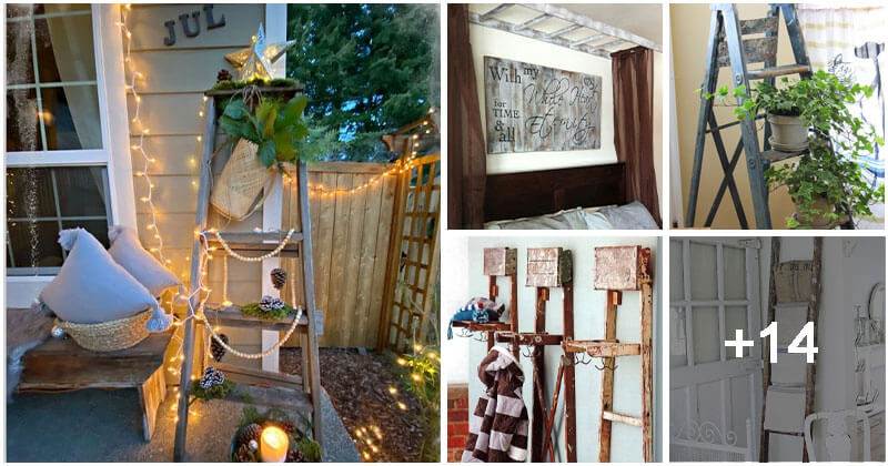 Unique Home Decor Ideas With Vintage Ladders