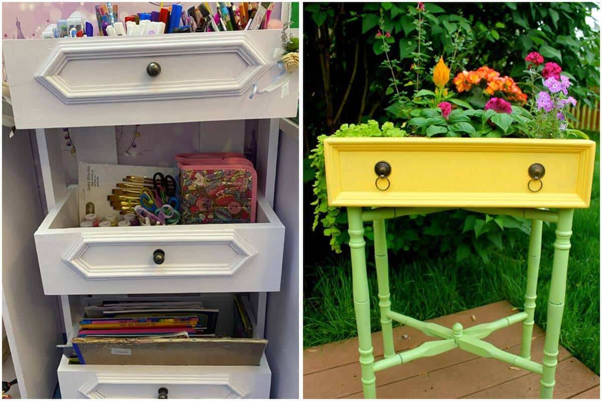 24 DIY Recycled Drawer Projects For Your Home And Garden