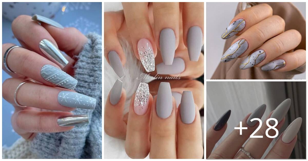 30+ Stunning Nail Designs In Gray To Be Your Go-To Neutral