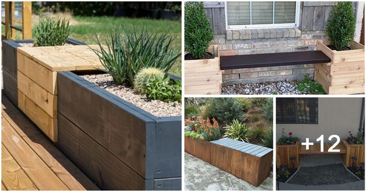 16 DIY Planter Bench Ideas