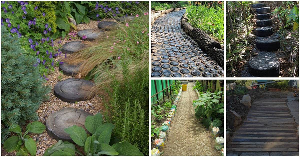 10 Repurposed Garden Path Ideas
