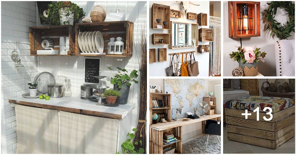 DIY Old Crate Ideas For Decorating Your Home