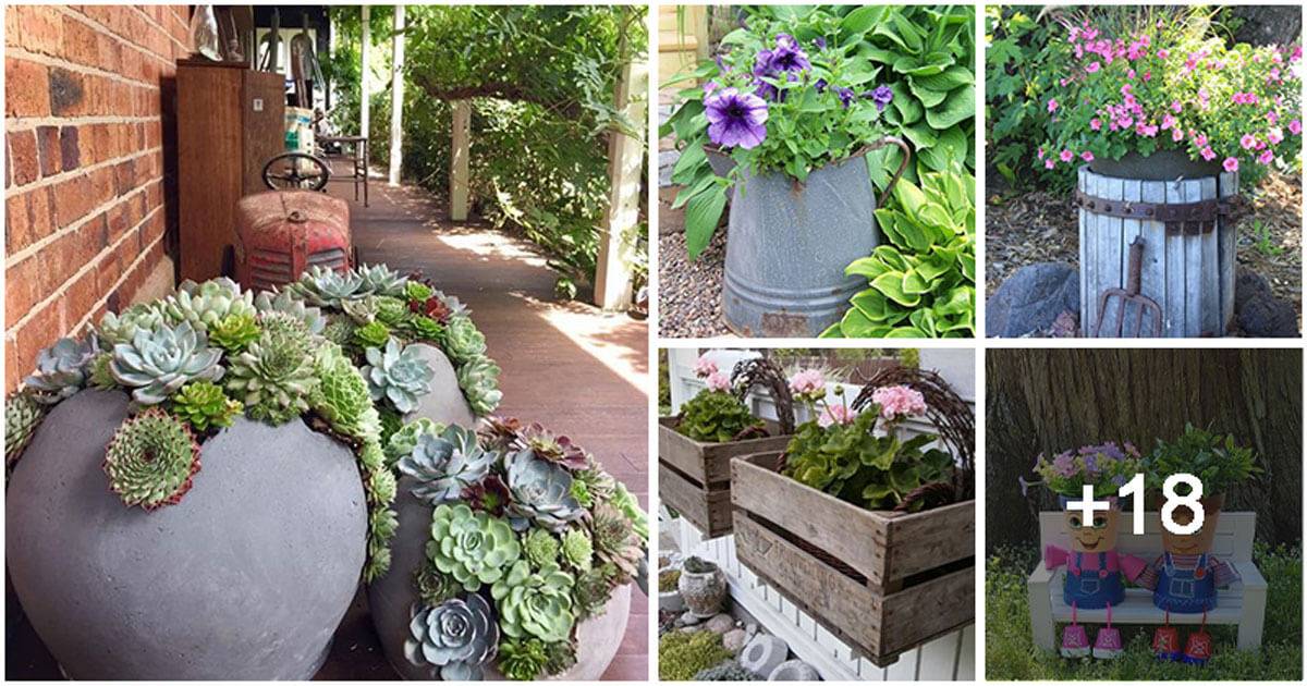 23 Low-budget DIY Garden Pots To Decorate Your Outdoor Spaces
