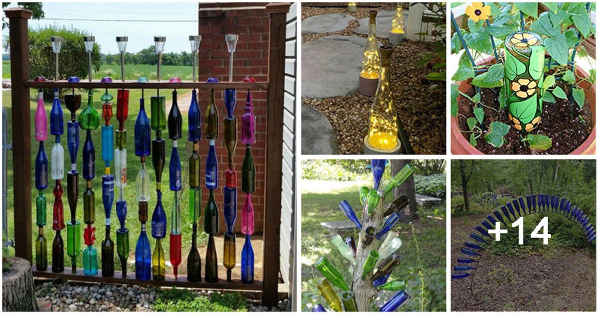 Easy Handmade Glass Bottle Garden Decorations