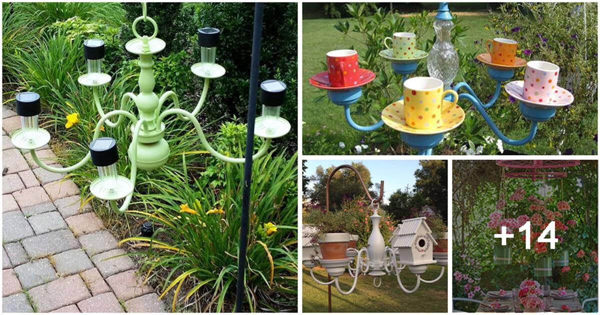 Unique and Cool Garden Chandelier Ideas