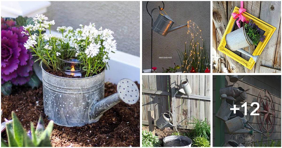 DIY Reusing Watering Can Ideas For Garden