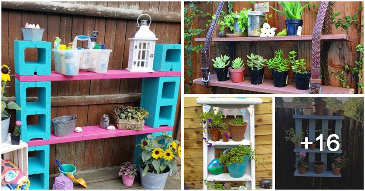 20 Brilliant Upcycling Garden Shelves To Add More Function To Your Outdoor Space