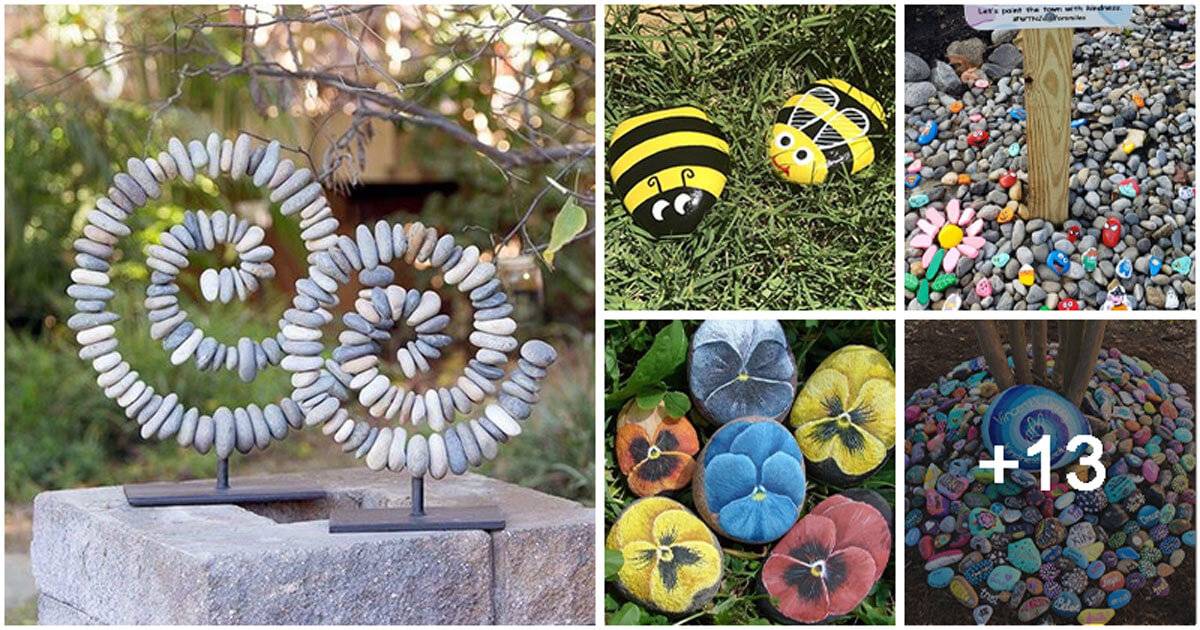 Easy and Fun Painted Pebble Garden Art Ideas