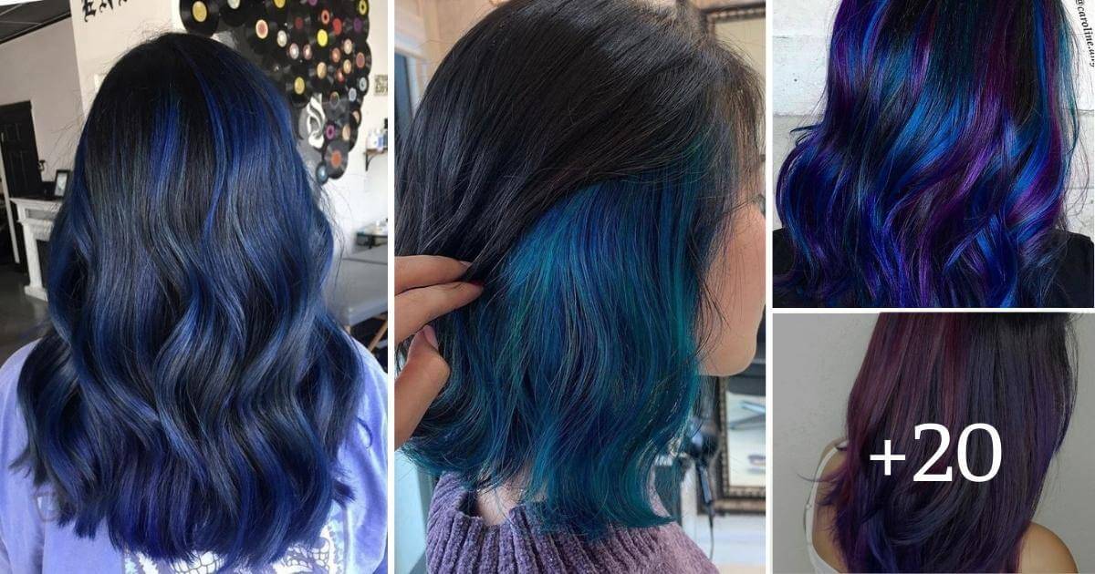 20+ Blue Highlights On Hairstyles You'll See Trending In This Year