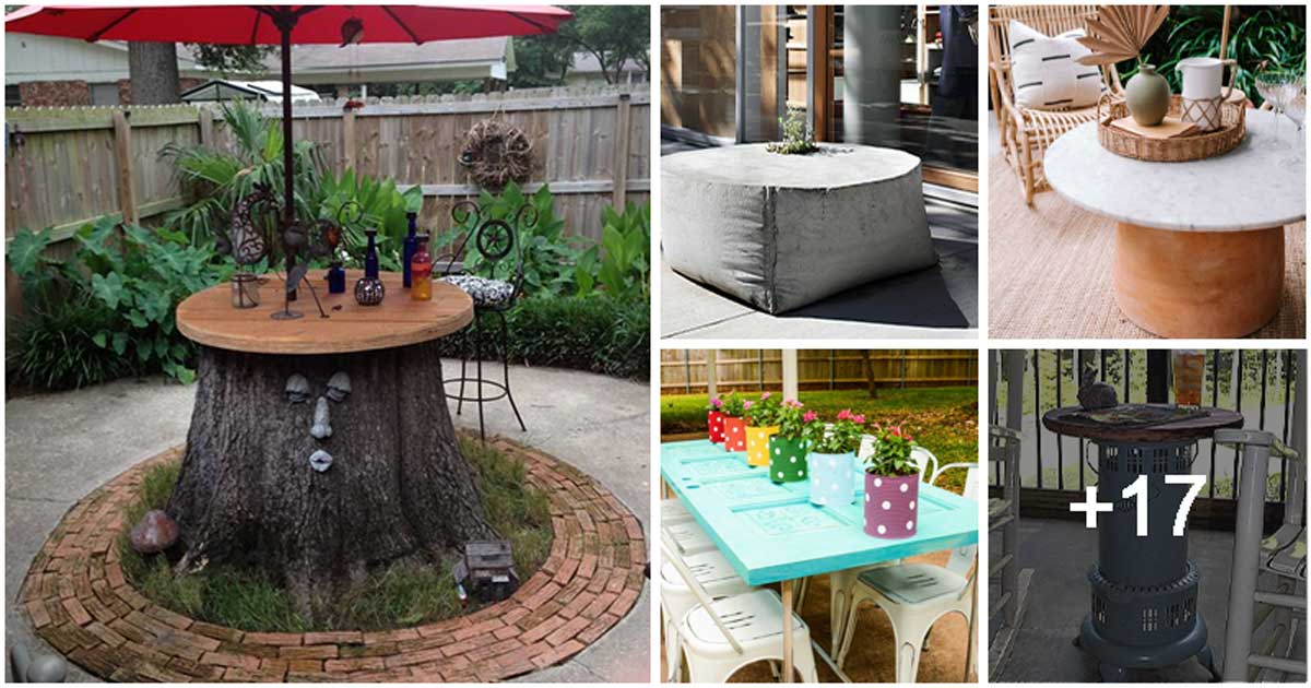DIY Recycled Outdoor Table Ideas