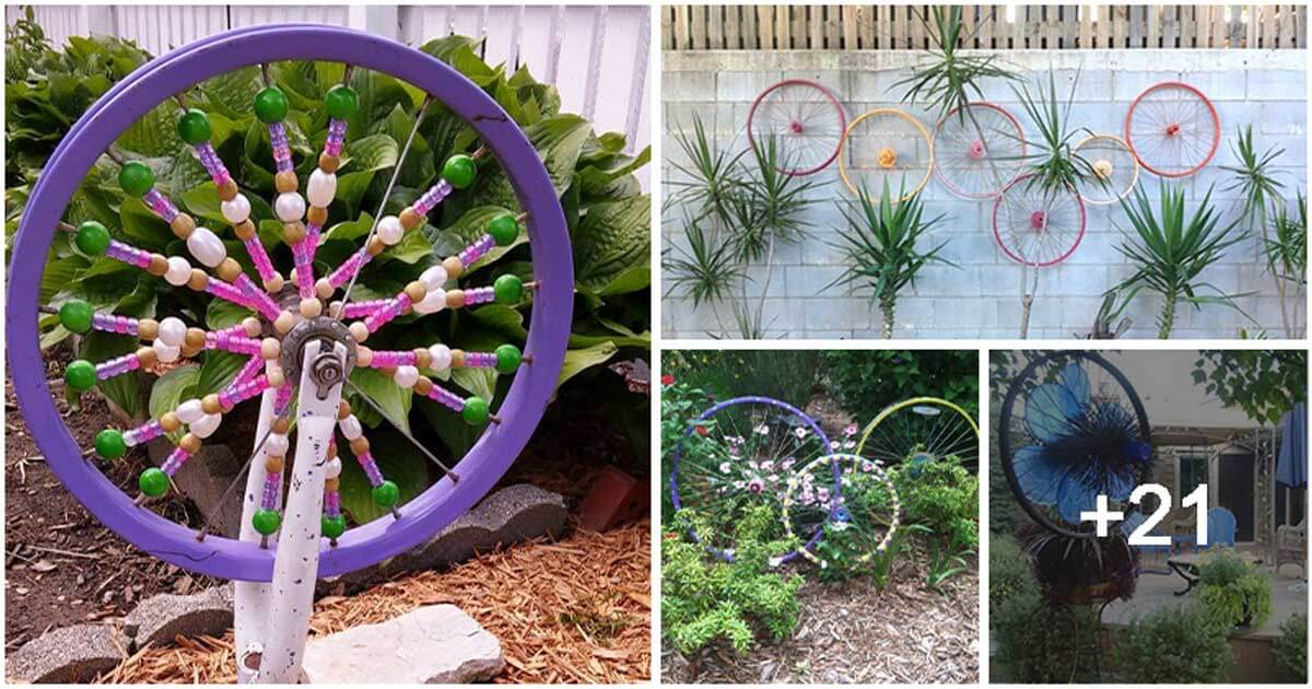 25 Utterly Clever Projects to Reuse Old Wheels to Your Garden