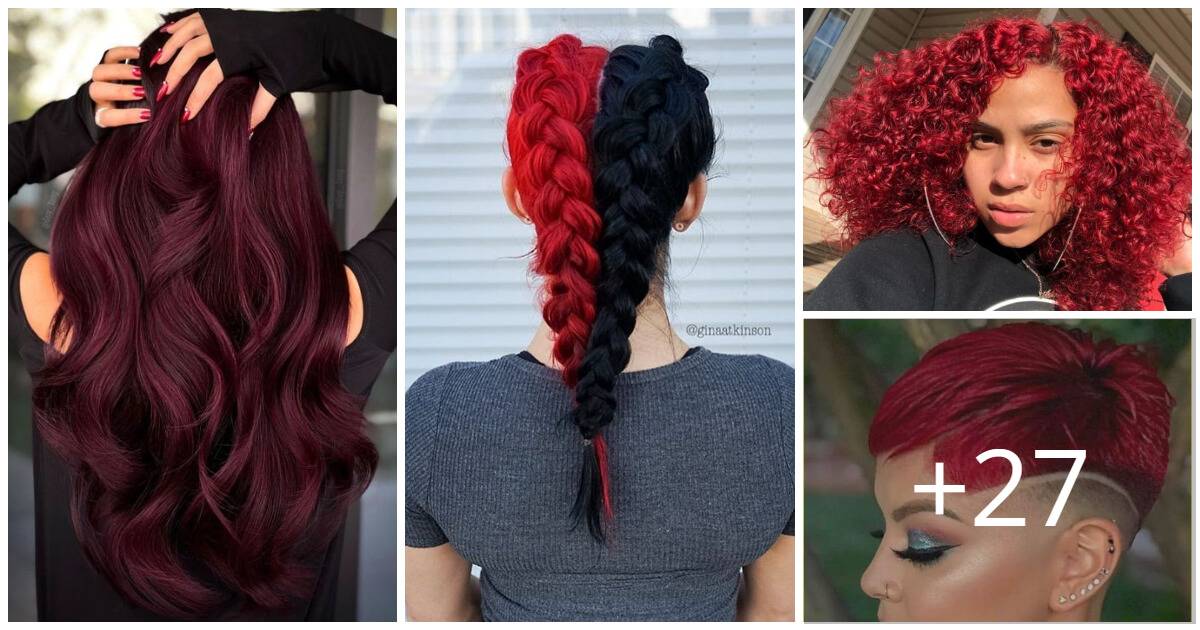 30 Exotic Dark Red Hair Colors Ideas To Keep Your Hair On Fleek 9987