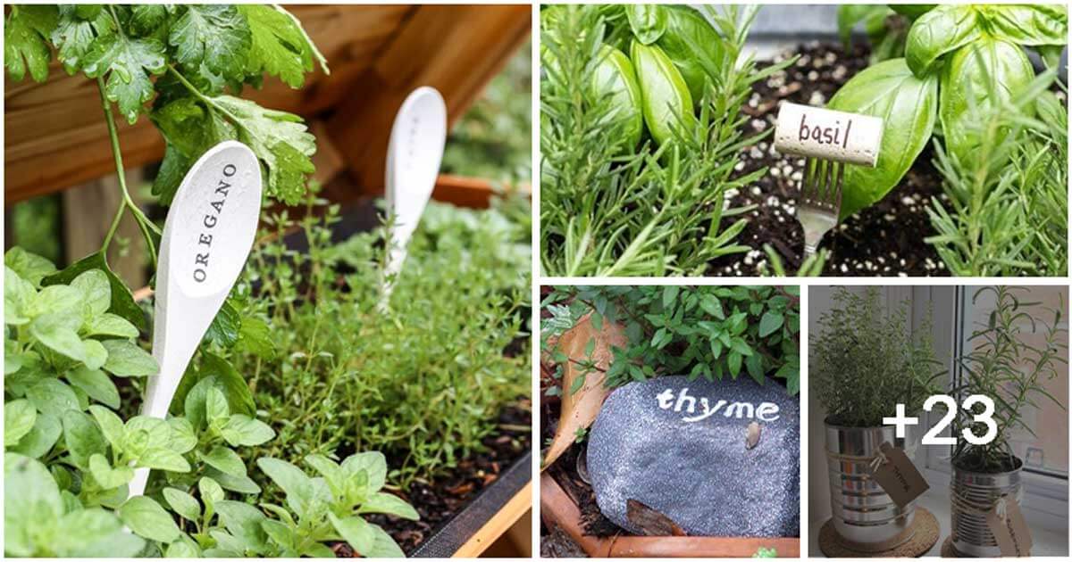 27 Cute DIY Herb Marker Ideas For Pots And Containers