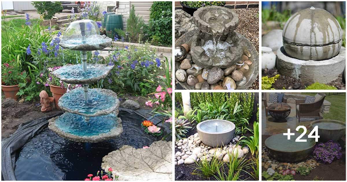 29 Adorable Outdoor Cement Water Features You Can Make At Home